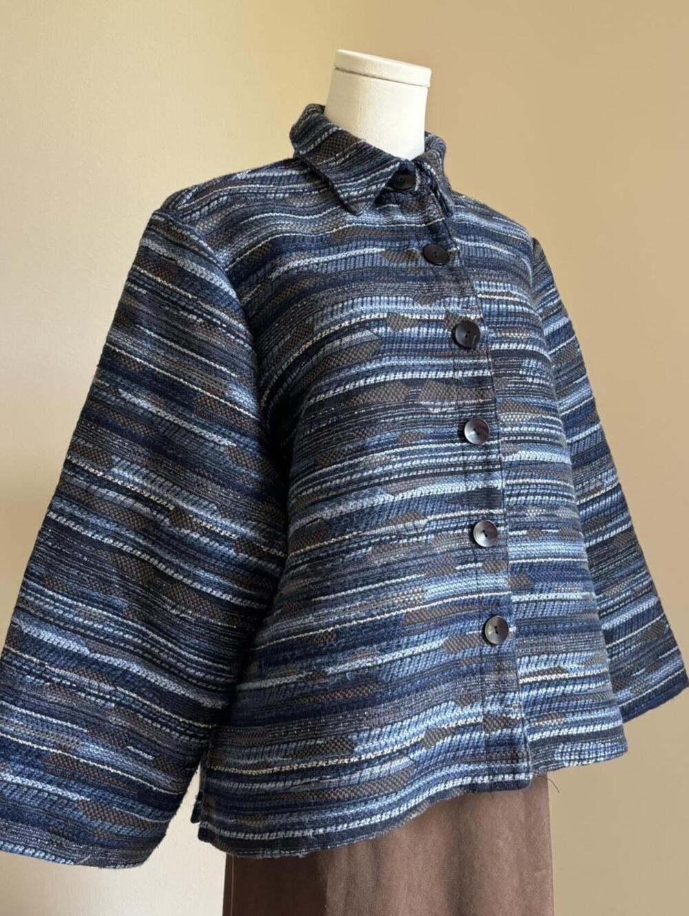 Woven Cotton Multicolor Tapestry Jacket - Picture 6 of 8